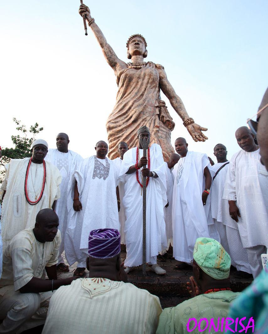 Ooni Of Ife Unveils The Tallest Statue In Nigeria In IleIfe the