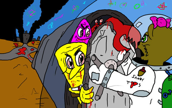 19+ Gambar Spongebob Versi Zombie.