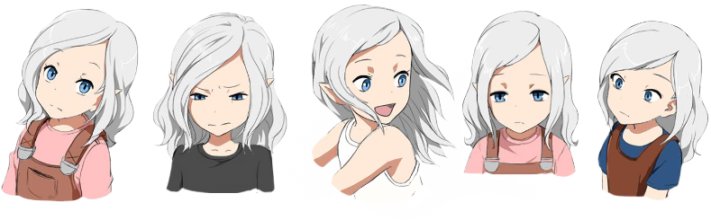 Transparent Anime Girl Face Template