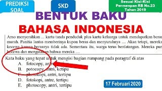 Kumpulan Contoh Soal: Soal Kata Baku Bahasa Indonesia Cpns