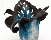 Orchid like felted fiber art sculpture / for flowers - ArianeMariane