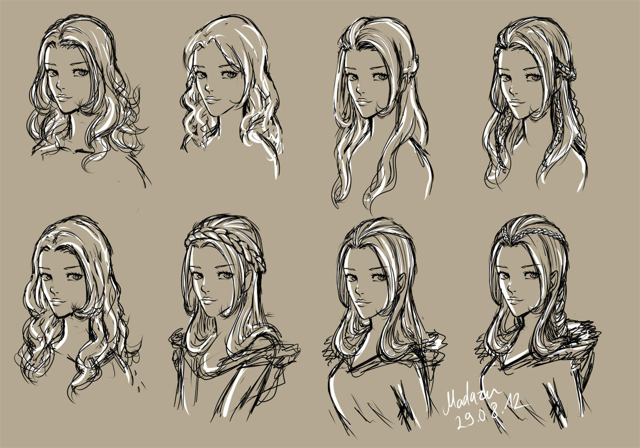 Featured image of post Anime Female Hairstyles Sketch Anime hair is often based on real hairstyles but tends to be drawn in clumps rather than individual strands