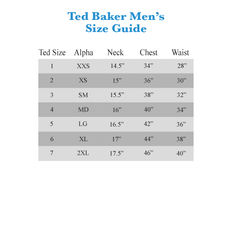 Ted Baker Size Chart Us