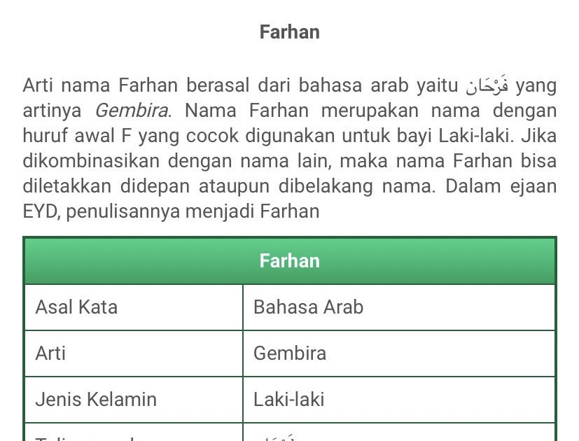 Makna Nama Farhan - Dwaynectzxz