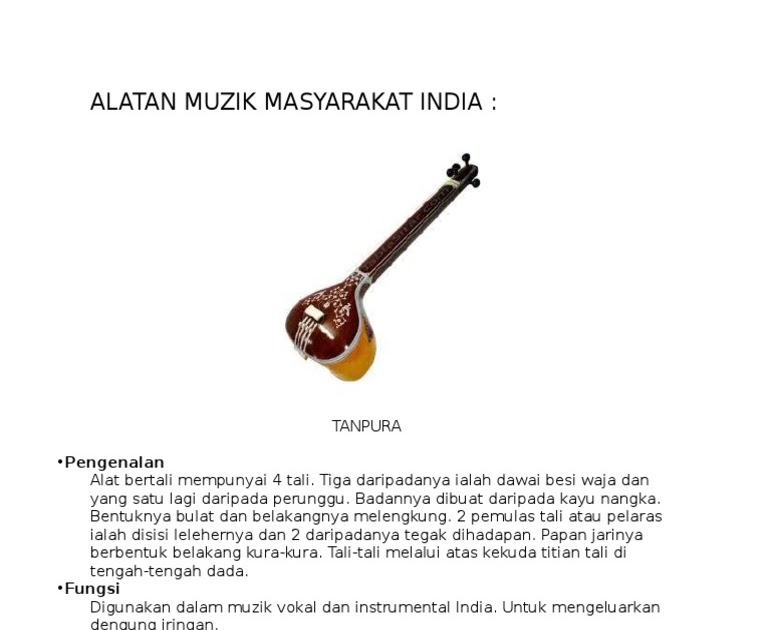 Alat Muzik Tradisional Kaum India : Cara penggunaan alat musik