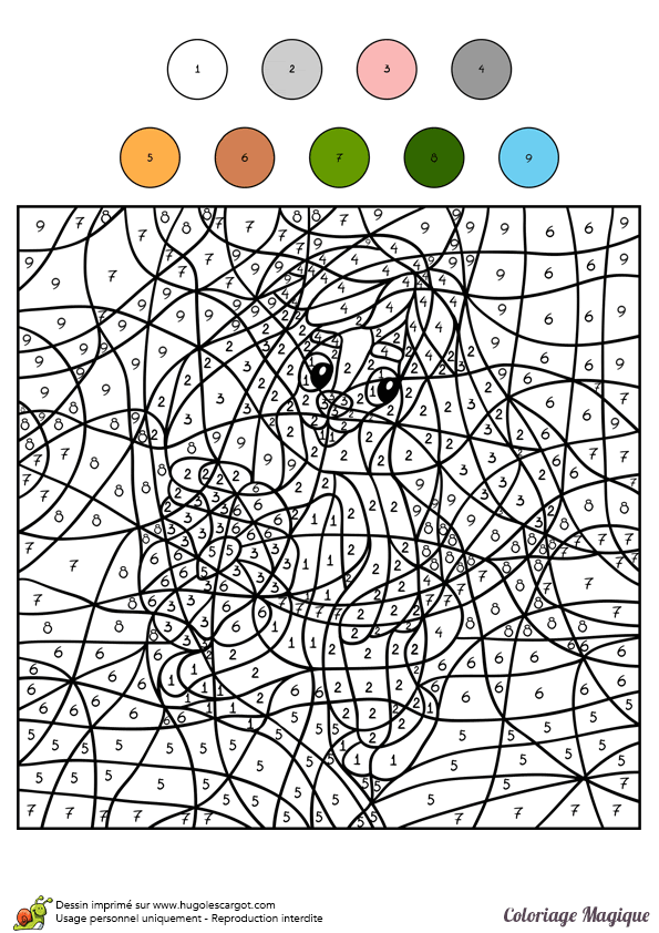 Coloriage204: coloriage magique hugo l escargot