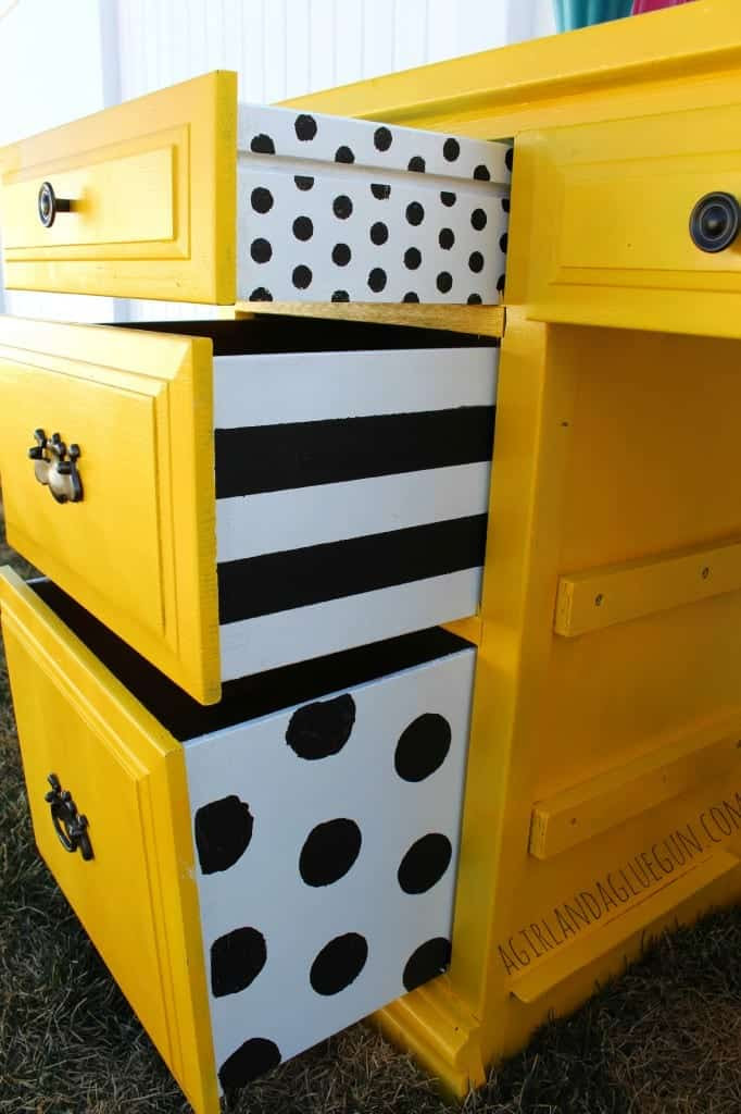 black and white desk drawers