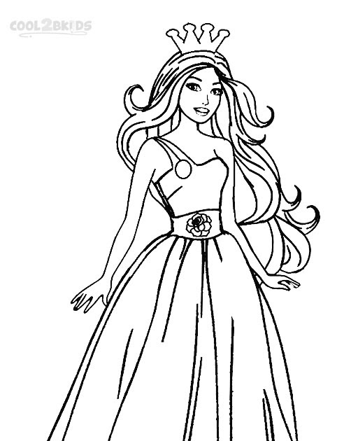 Printable Barbie Princess Coloring Pages For Kids ...