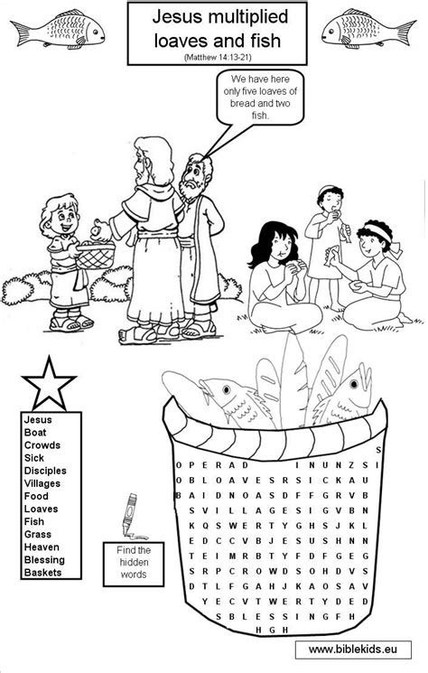 Coloring Pages Five Loaves And Two Fish - Learn to Color