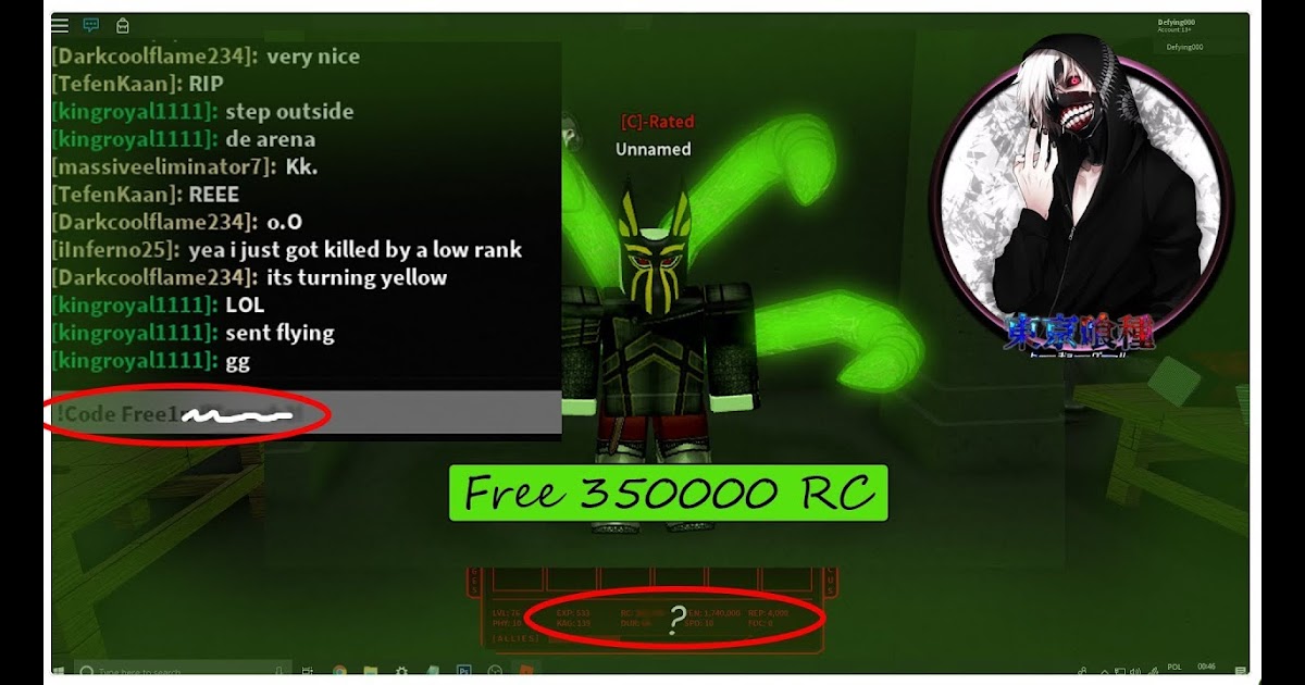 Roblox Ro Ghoul All Codes July | Get Robux Credit Card - 