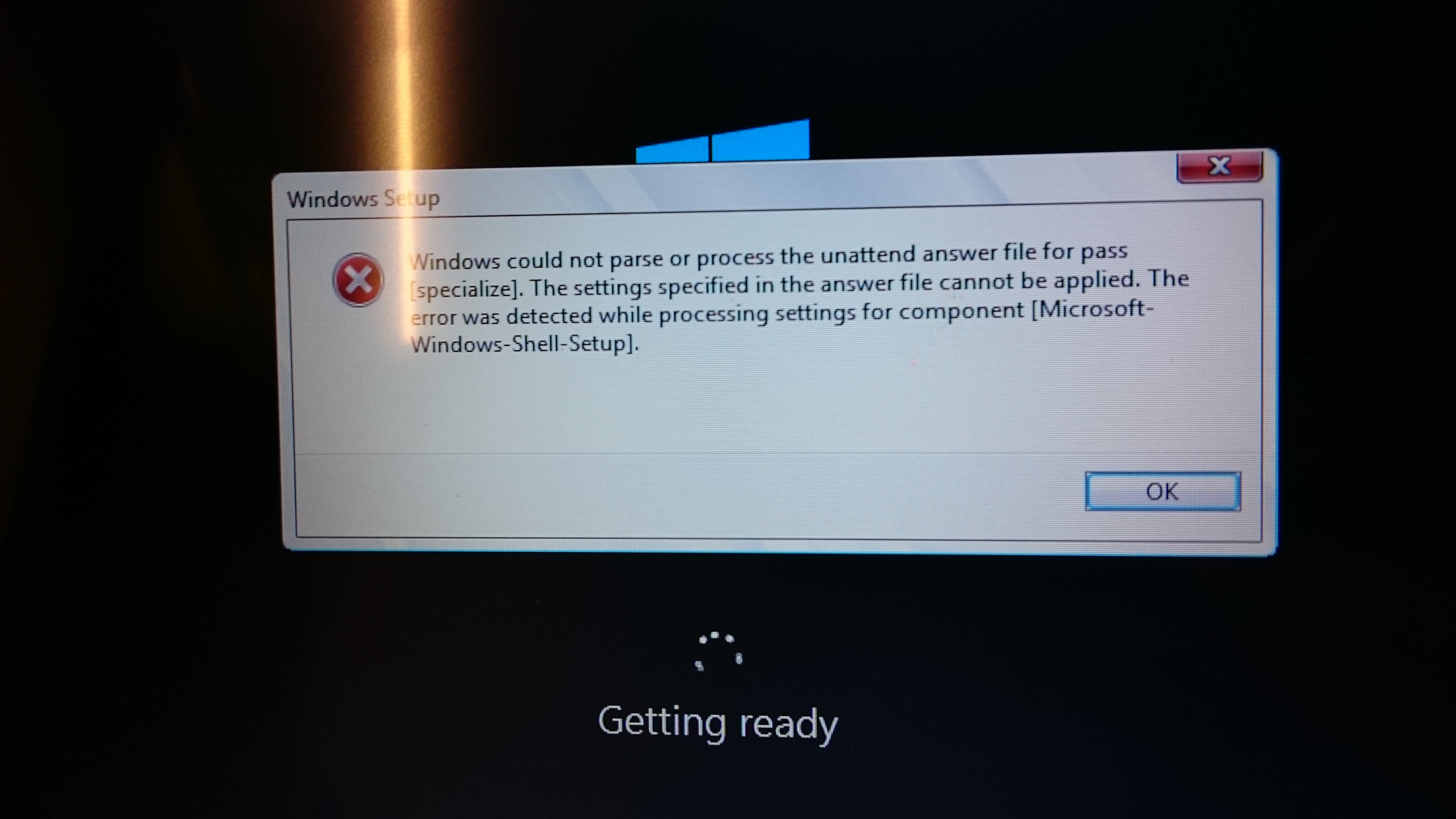 Could not open connection. Not Windows. Can not. File not answer. Windows could not apply.