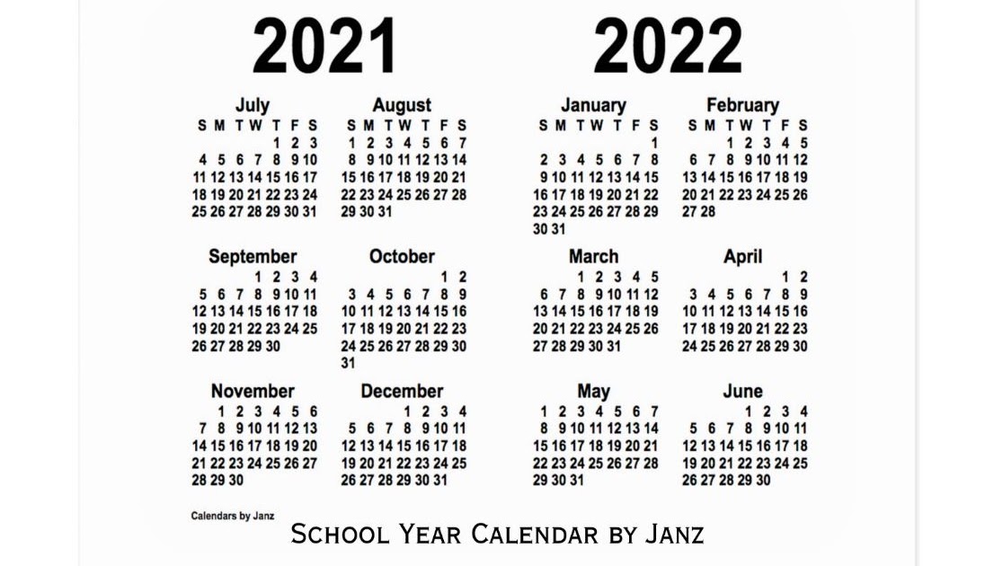 2021 2022 Homeschool Calendar Calendar 2021