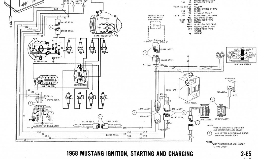 68 Mustang Ignition Switch Wiring Diagram