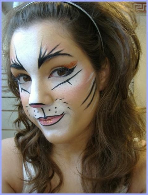 Cute Cat Halloween Face Paint - designdiggity