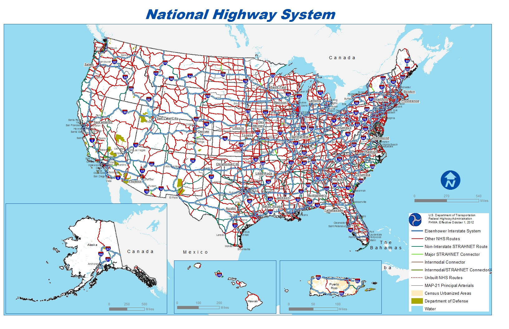 Us Map States Interstate Highways Map