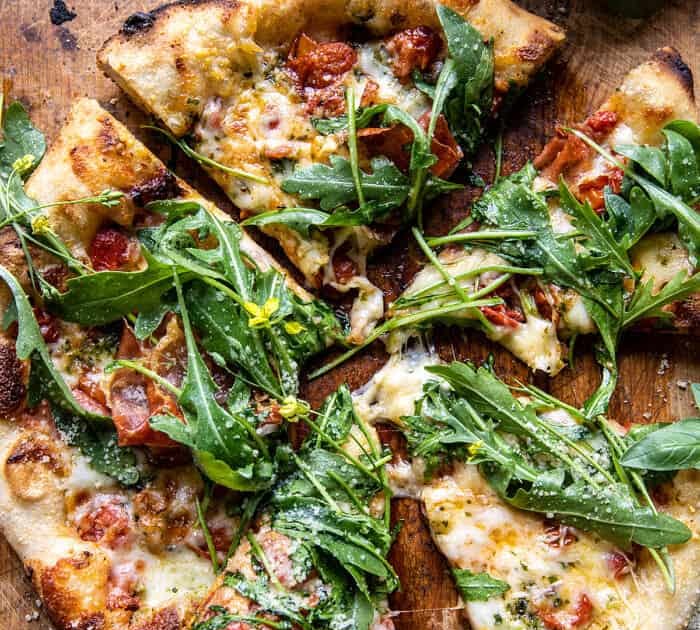 Arugula Tomato Cheese Pizza. - Yummy Recipe