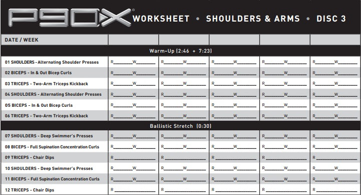  P90x day 3 shoulders and arms workout for Beginner