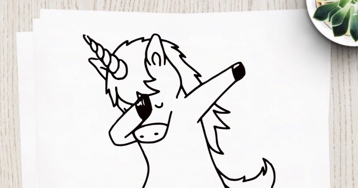 51 EASY DABBING UNICORN COLORING PAGES PRINTABLE PDF - * Coloring