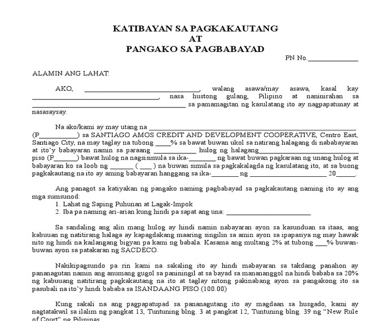 Kasunduan Format / House Rental Contract Sample In Tagalog Sample