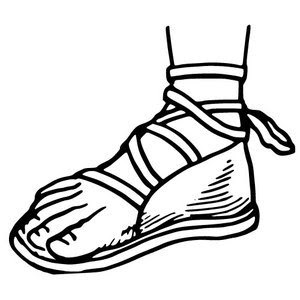 How To Draw Sandals From The Front