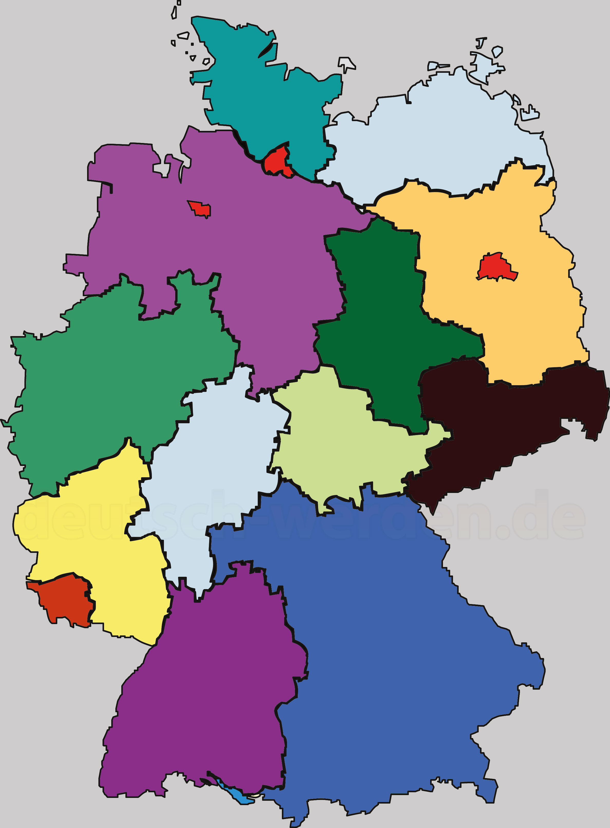 Bundesländer Karte Leer | Karte