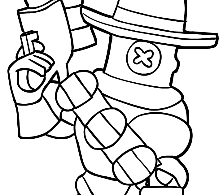 Brawl Stars Coloring Pages Ricochet - Coloring and Drawing