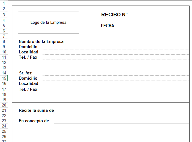 Descargar Modelo De Recibo De Pago En Excel Gratis Noticias Modelo