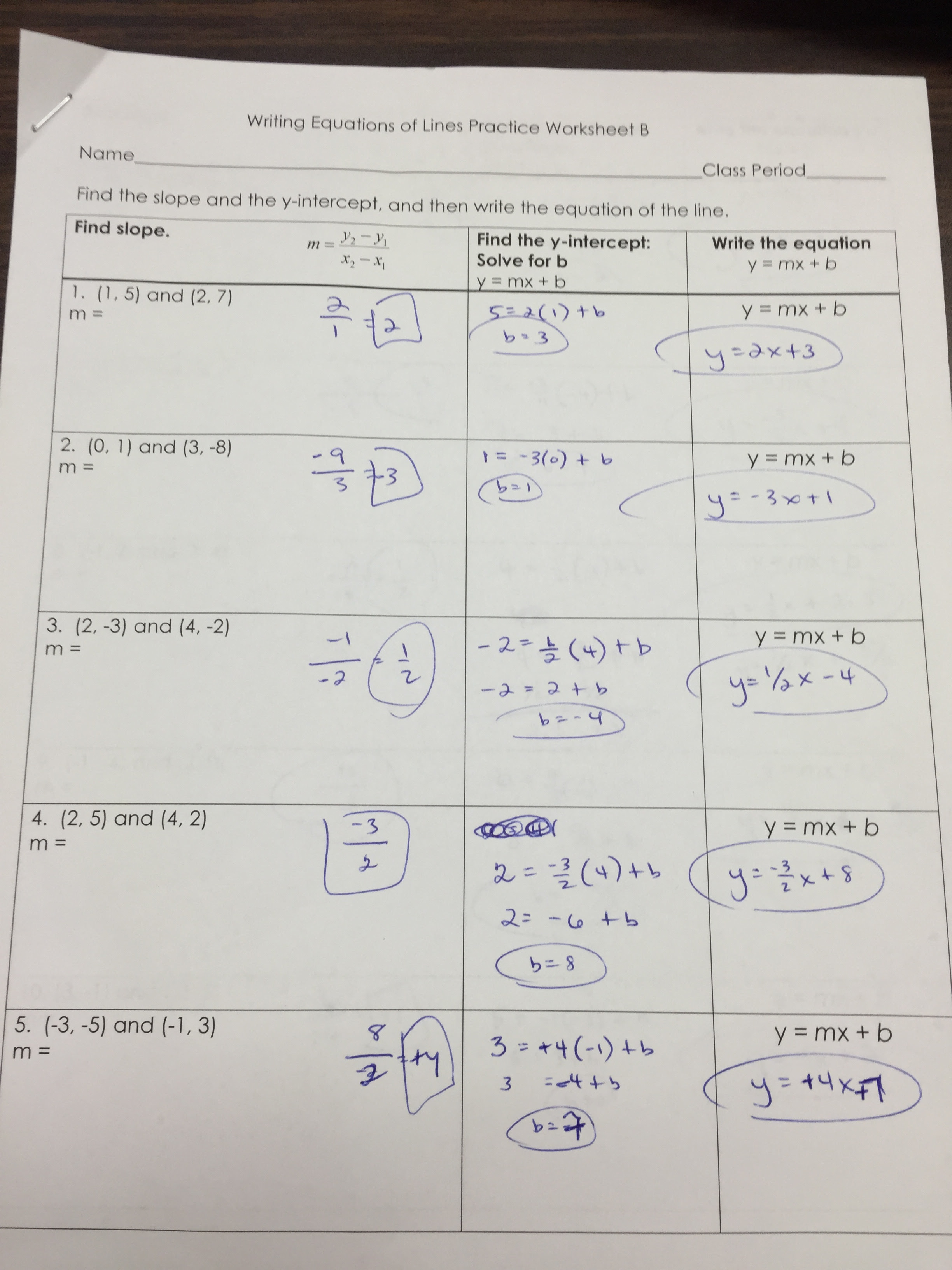 homework 3 equations as functions answer key