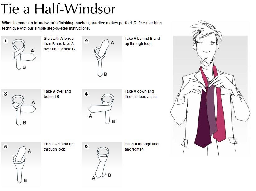 How To Tie A Single Windsor Knot / How To Tie A Half Windsor Knot Ties ...