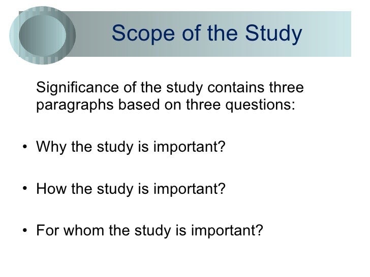 meaning of scope research paper