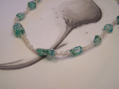 M.Aldito.Arte: Glass bead and silver neckless