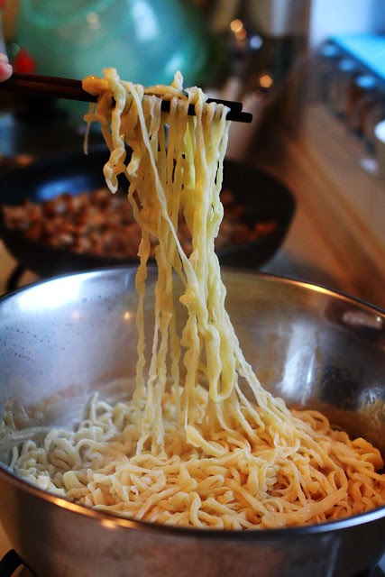 Indonesian Mie Ayam Jamur with Homemade Noodles