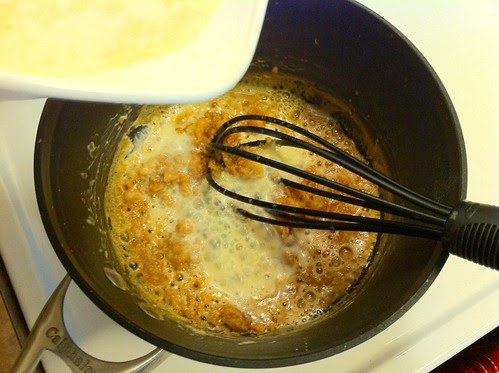 Whisking In Strained Fish Milk