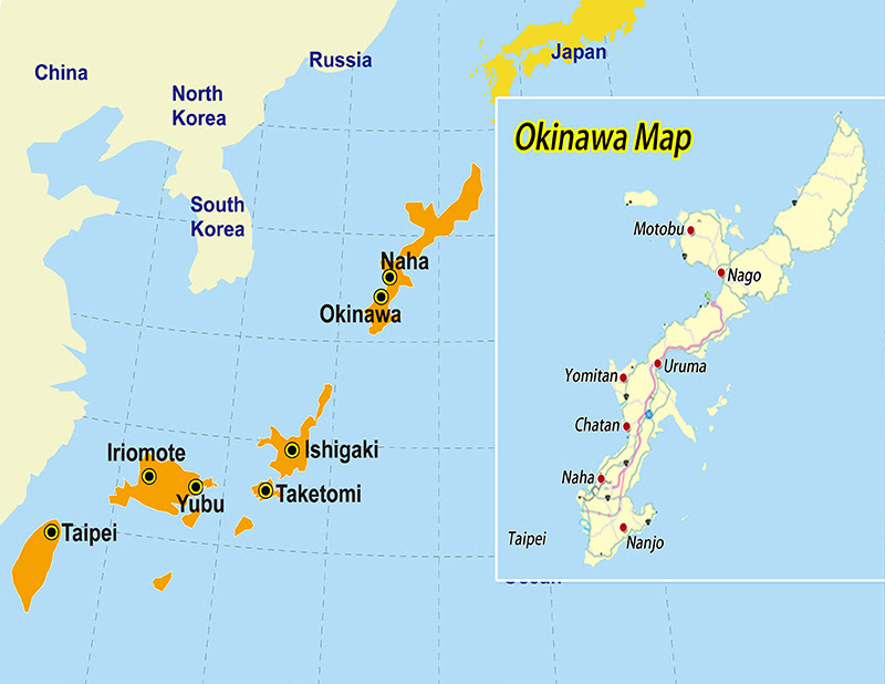 Where Is Okinawa On A Map Sunday River Trail Map