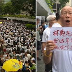 Tusentals pensionärer marscherade i Hongkong i protest