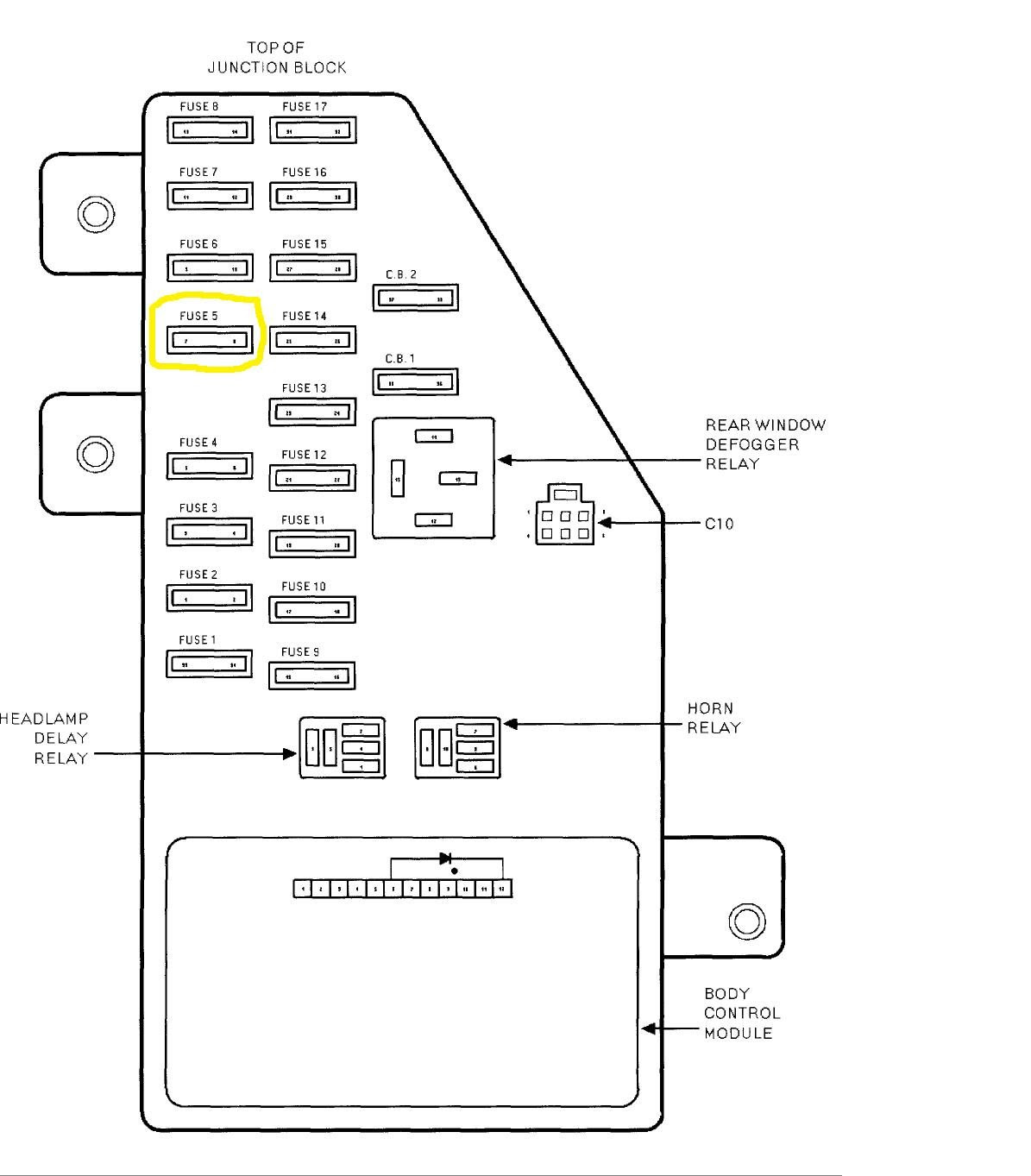 Fuse Box Diagram 2000 Intrepid