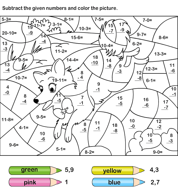 Free Addition Coloring Worksheets For Kindergarten - Eligio News