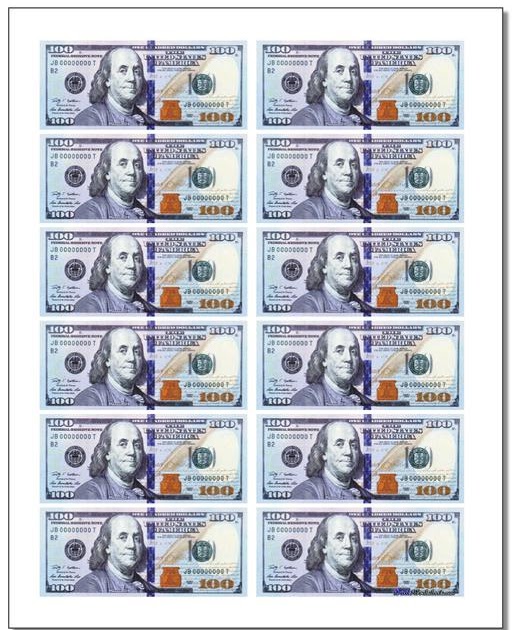 Best Templates: Printable Paper Money