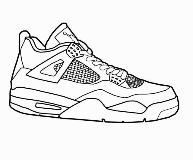 Nike Running Shoe Coloring Page - Amanda Gregory's Coloring Pages