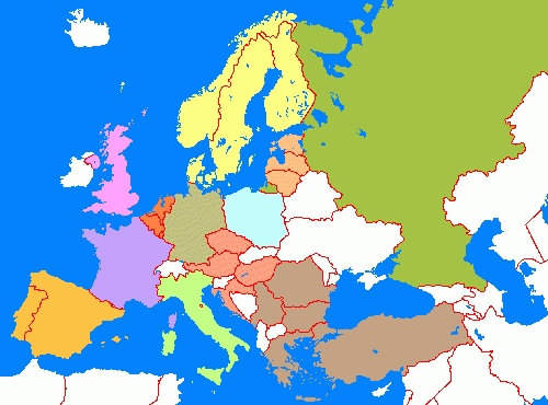 Europa Kaart Zonder Namen | Kaart