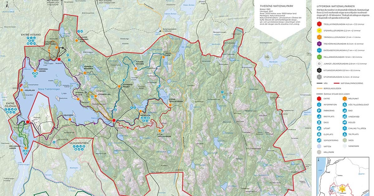 Tiveden Karta Leder | Karta Mellersta