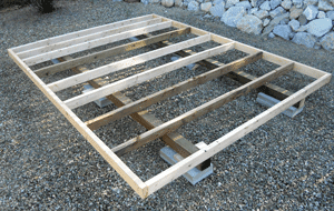 Wood Shed Floor Foundation Firewood Storage Shed