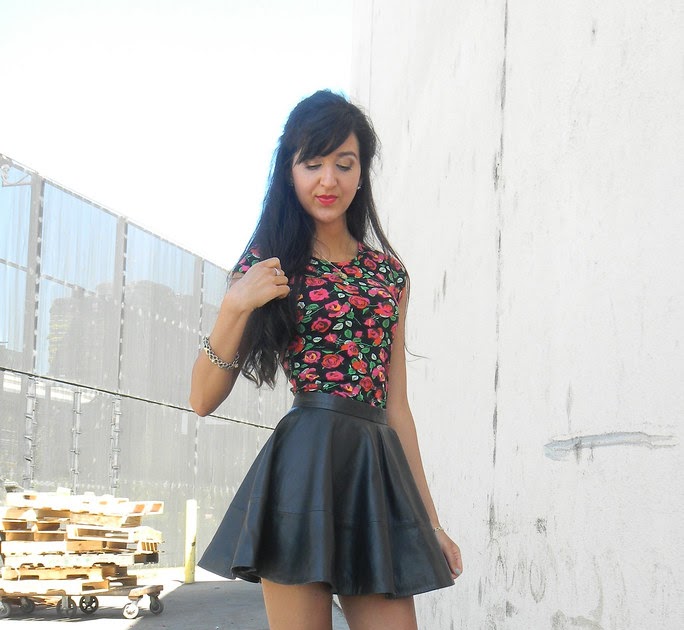 Raven Locks: Leather Skater Skirt