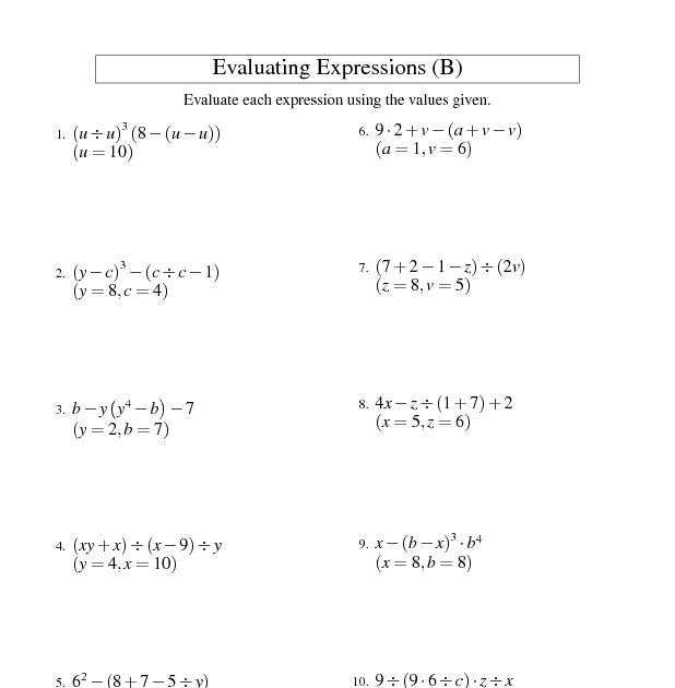 evaluate-each-expression-worksheet-worksheet-list