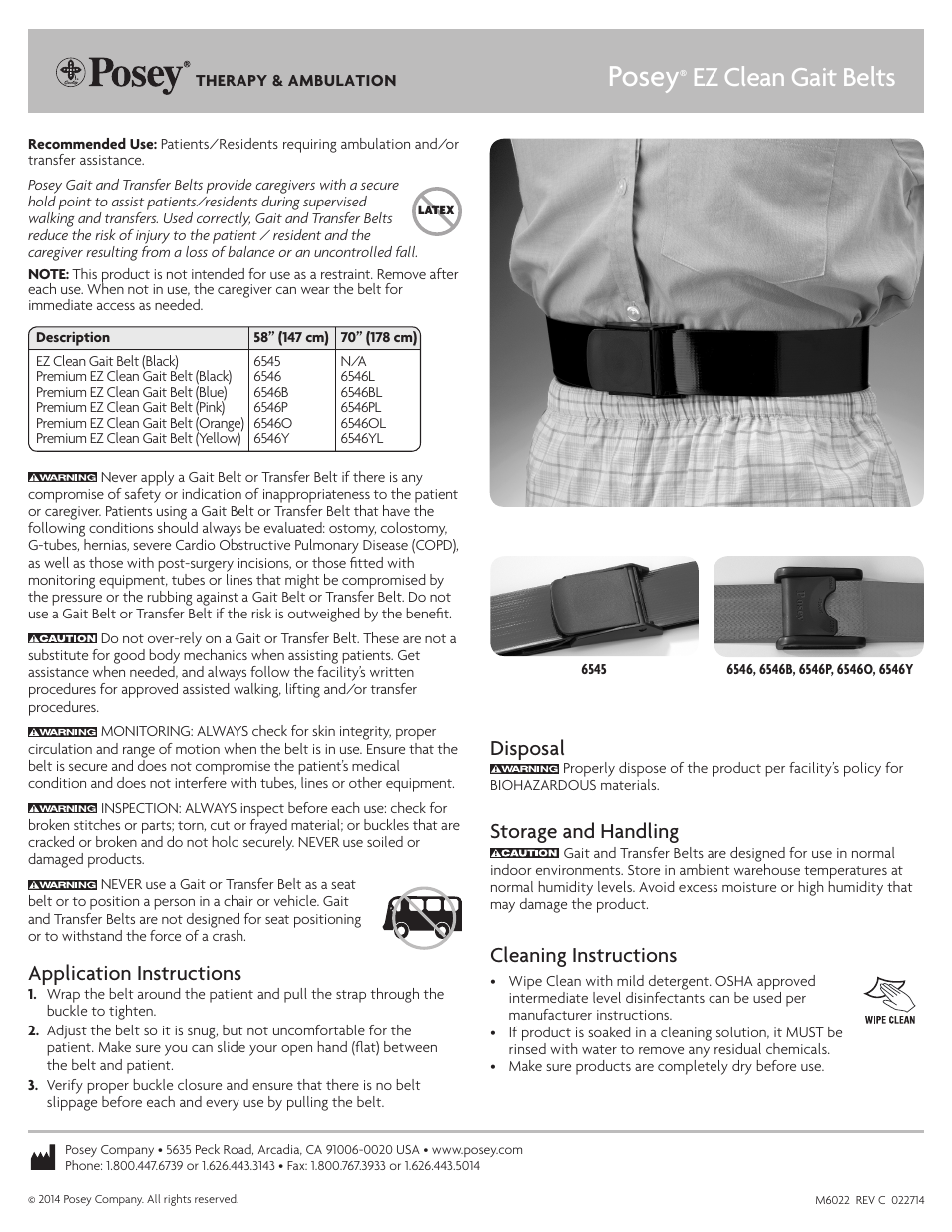 Nova Gait Belt User Guide