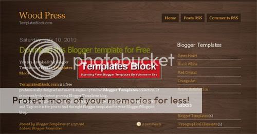 Blogger Wood Press Brown Magazine Template