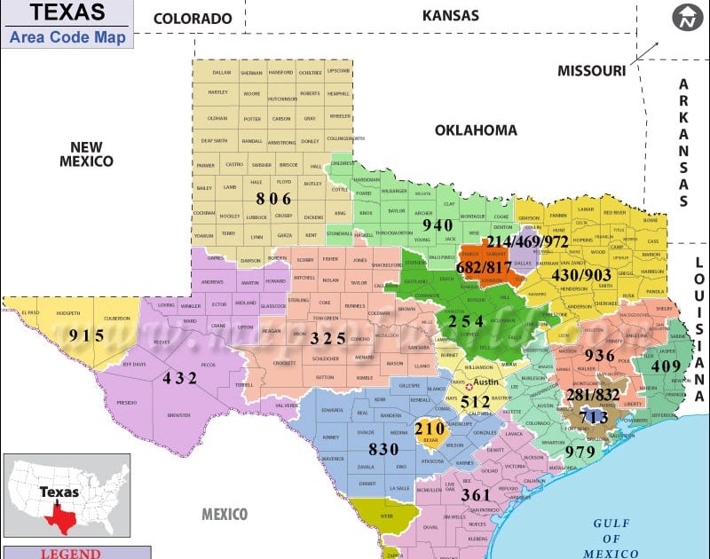 Area Codes In Texas Map Business Ideas 2013