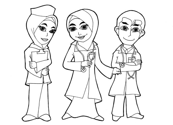 Mewarnai Gambar Dokter Muslimah Mewarnai Cerita Terbaru Lucu Sedih