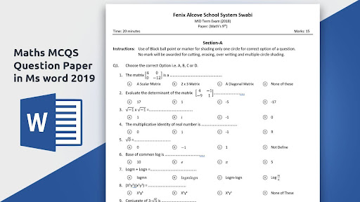 multiple-choice-test-template-word-2010