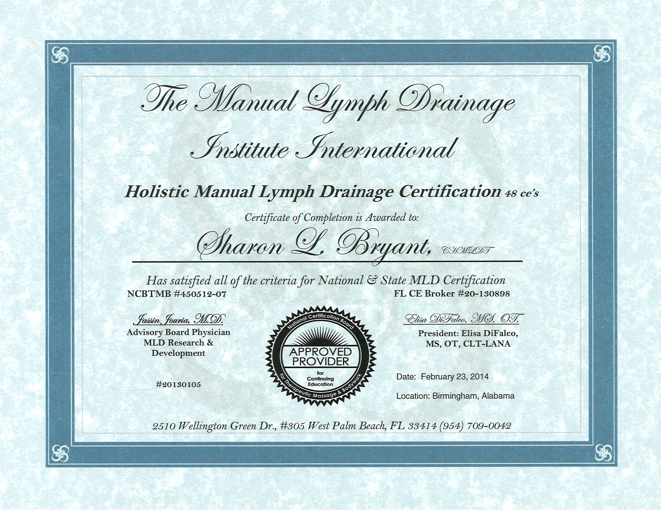 Lymphatic Drainage Massage Certification Florida